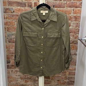 Michael Kors Gold Buttons Blouse